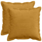Kussensloop 45x45 cm geel corduroy 2 stuks