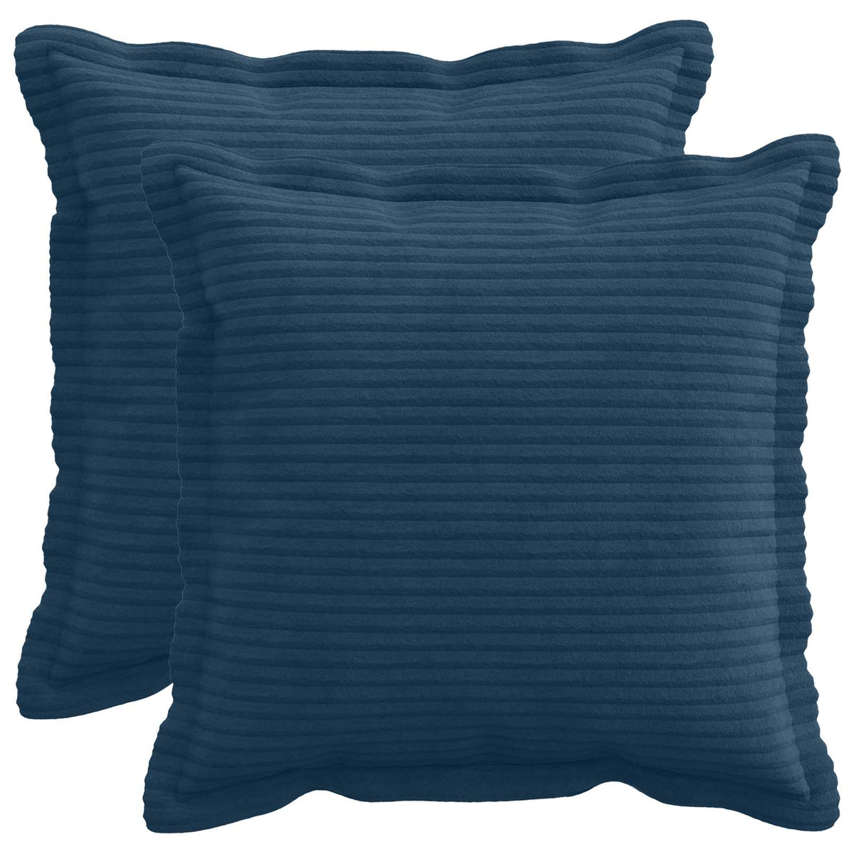 Kussensloop 2 st HOUTEN Marineblauw 45 x 45 cm corduroy