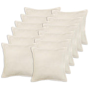 Kussensloop 12 stuks crème 45x45 cm bouclé