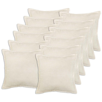Kussensloop 12 pcs HOUTEN Crèmekleurig 45 x 45 cm Bouclé