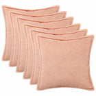 Kussenslopen roze bouclé 45x45 cm 6 stuks