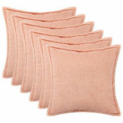 Kussenslopen roze bouclé 45x45 cm 6 stuks
