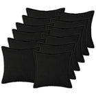 Kussensloop set 12 stuks zwart bouclé 45x45 cm