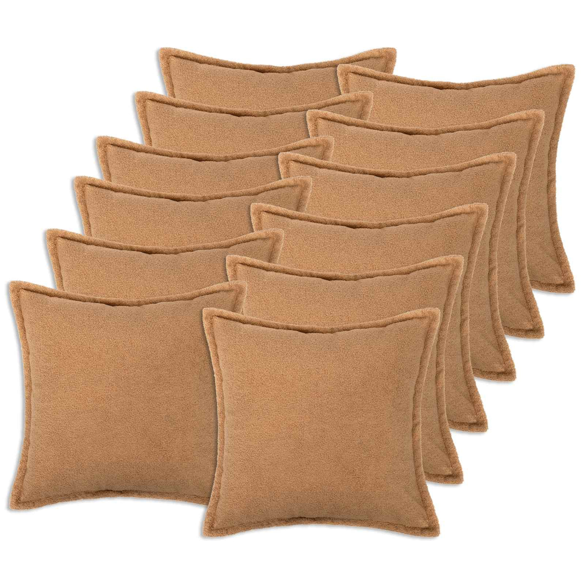 Kussensloop 12 pcs HOUTEN Beige 45 x 45 cm Bouclé
