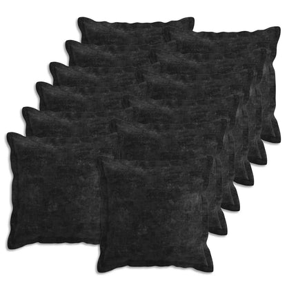 Kussensloop 12 st HOUTEN Antraciet 45 x 45 cm Chenille Stof