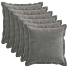 Kussensloop 45x45 cm chenille donkergrijs (6 stuks)