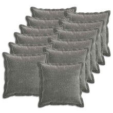 Kussensloop 12 st HOUTEN Donkergrijs 45 x 45 cm Chenille Stof