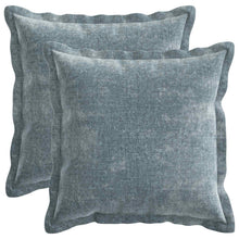 Kussensloop 2 st HOUTEN Lichtblauw 45 x 45 cm Chenille Stof