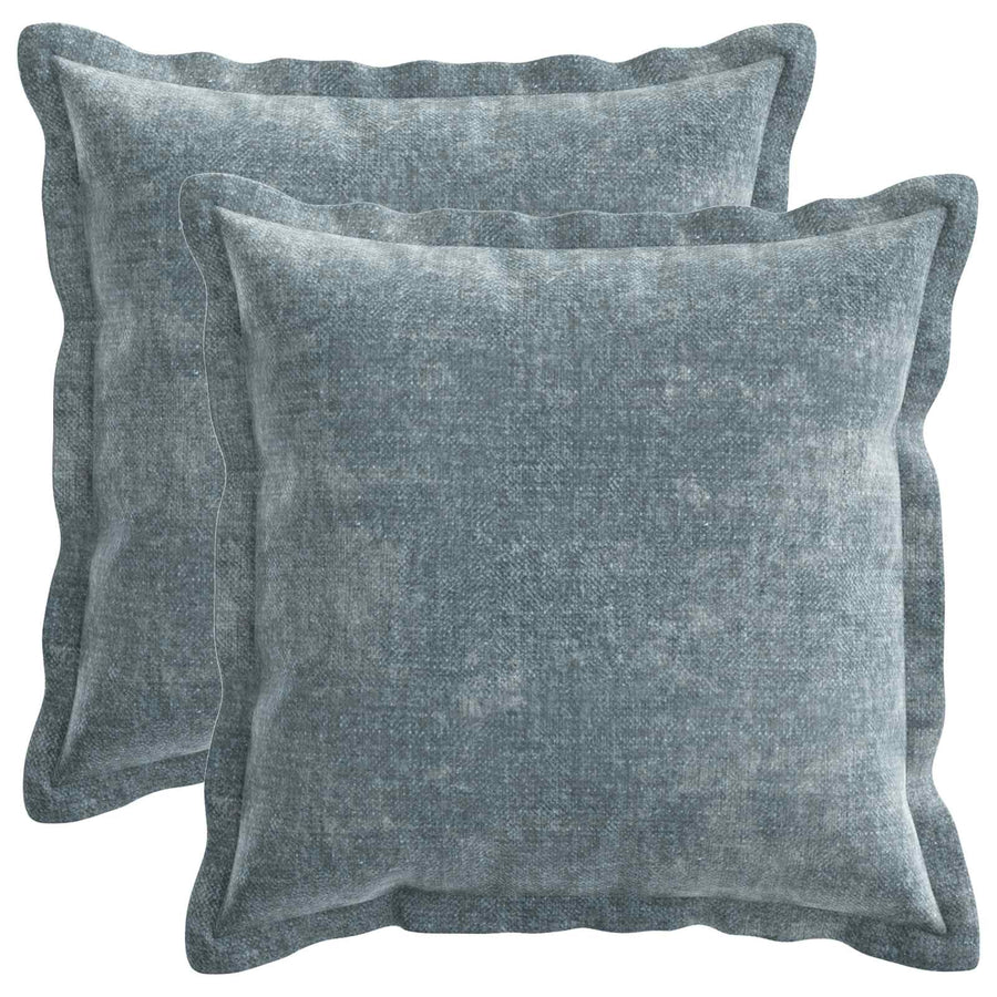 Kussensloop 2 st HOUTEN Lichtblauw 45 x 45 cm Chenille Stof