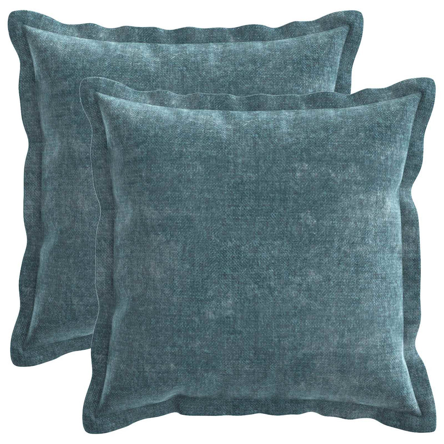 Kussensloop 2 st HOUTEN Blauw 45 x 45 cm Chenille Stof