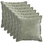 Kussenhoes 6 st groen chenille 45x45 cm
