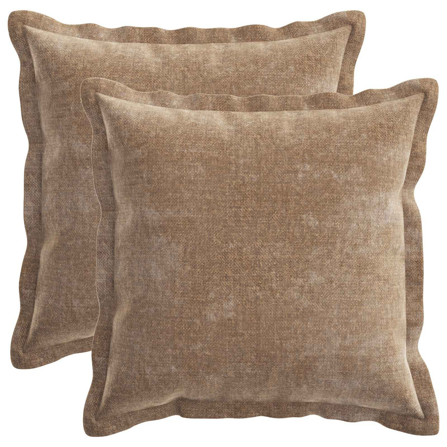 Kussensloop 2 st HOUTEN Bruin 45 x 45 cm Chenille Stof