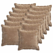 Kussensloop 12 st HOUTEN Bruin 45 x 45 cm Chenille Stof