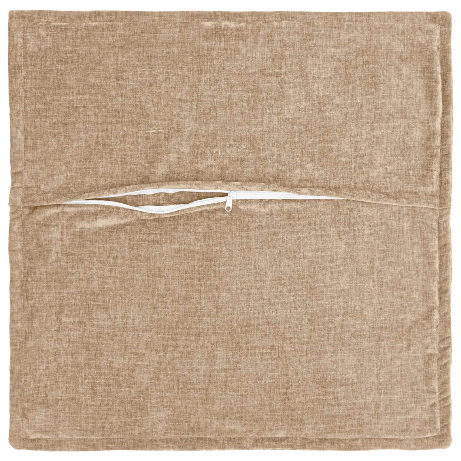 Kussensloop 2 st HOUTEN Taupe 45 x 45 cm Chenille Stof
