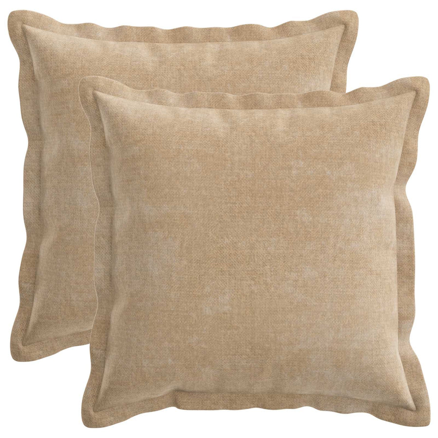 Kussensloop 2 st HOUTEN Taupe 45 x 45 cm Chenille Stof