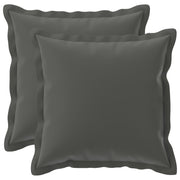 Kussensloop 45x45 cm antraciet polyester set van 2