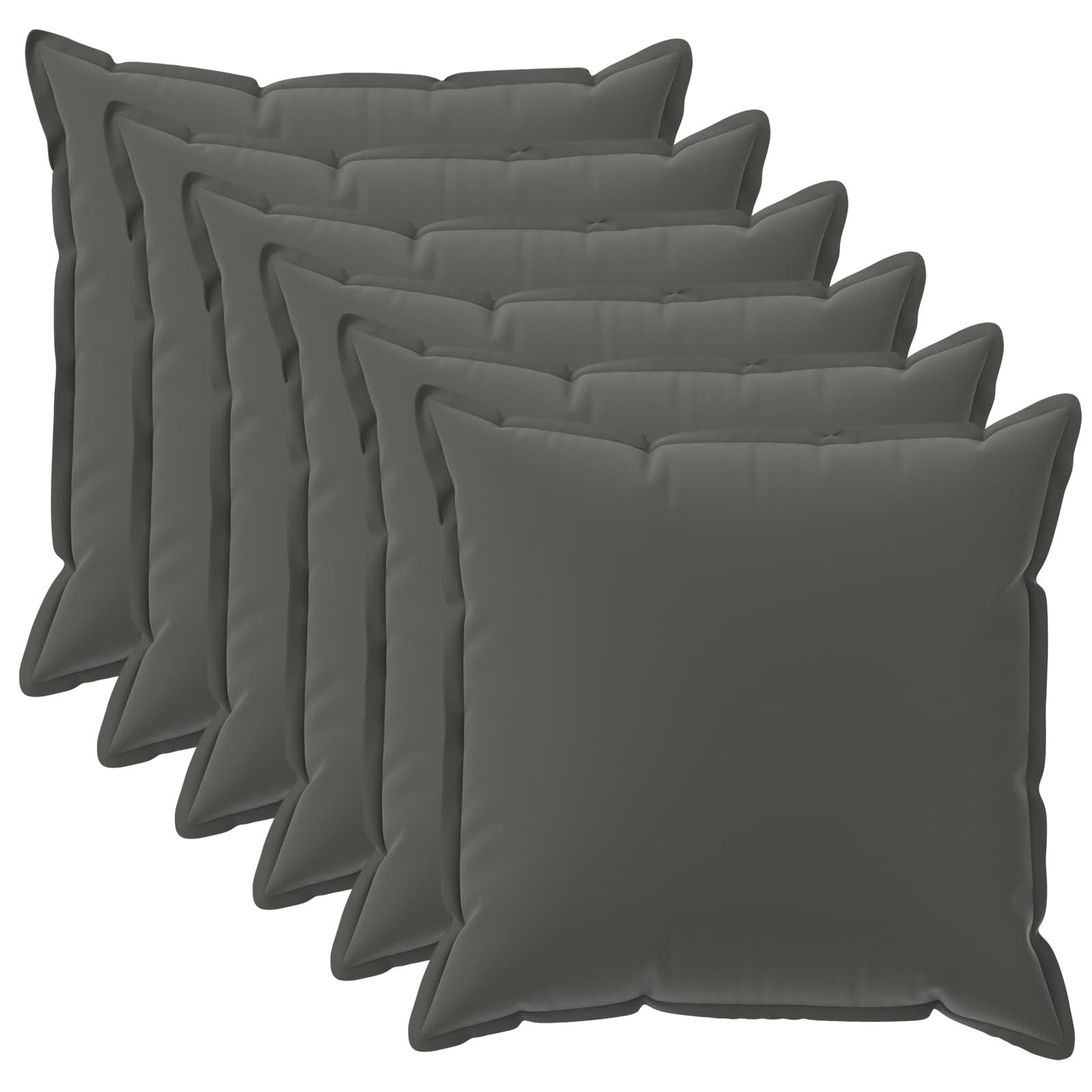 Kussensloop 6 st HOUTEN Antraciet 45 x 45 cm Polyester