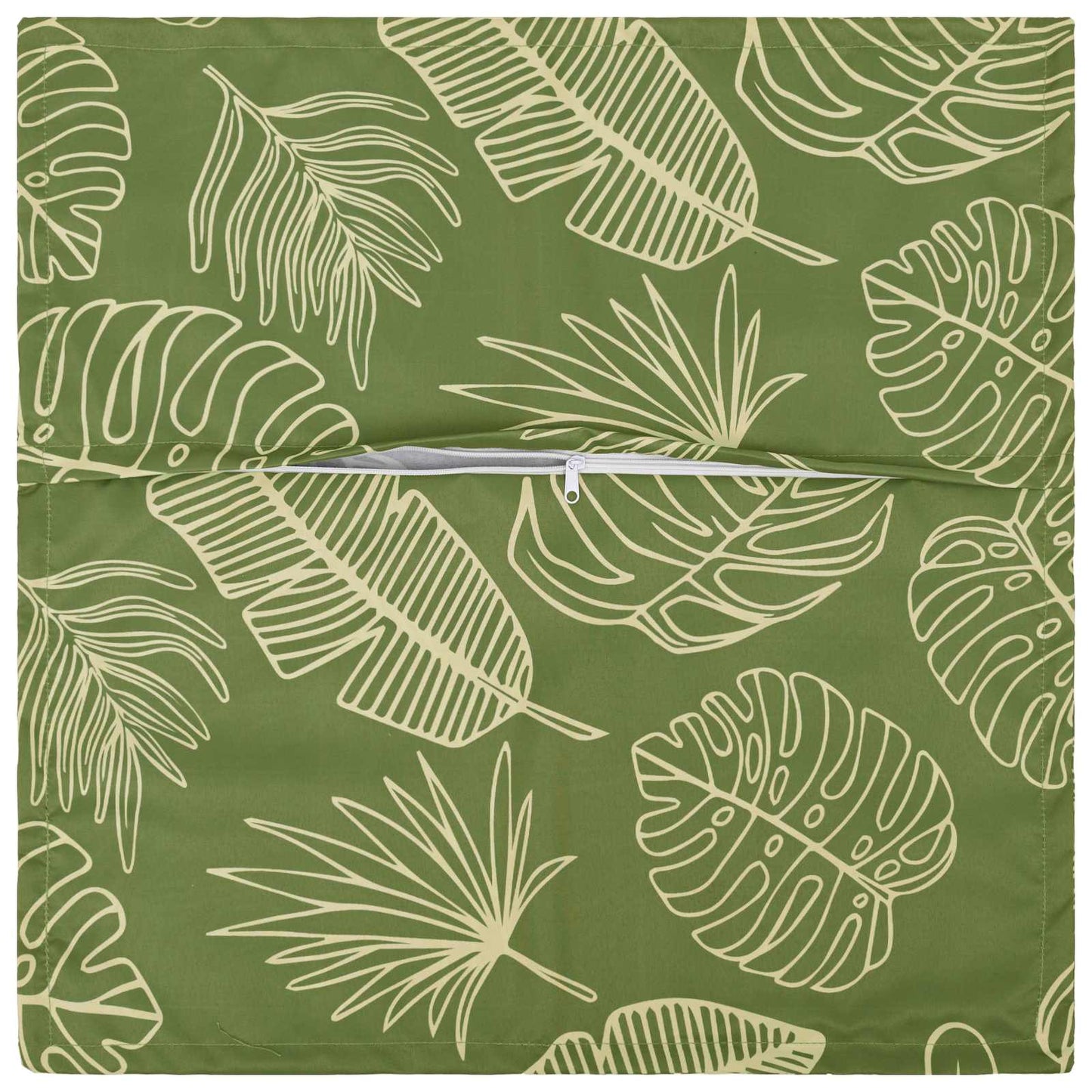 Kussensloop 2 st HOUTEN Bladontwerp 45 x 45 cm Polyester