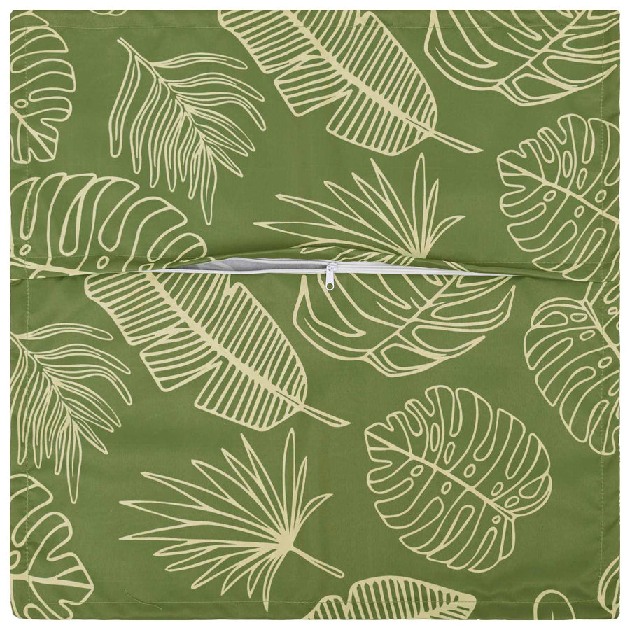 Kussensloop 6 st HOUTEN Bladontwerp 45 x 45 cm Polyester