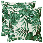 Kussensloop 2 st HOUTEN Bladpatroon 45 x 45 cm Polyester