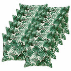 Kussensloop 12 st HOUTEN Bladpatroon 45 x 45 cm Polyester