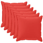 Kussensloop 6 st HOUTEN Rood 45 x 45 cm Polyester