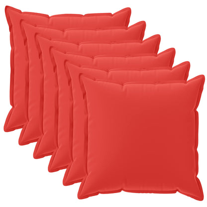 Kussensloop 6 st HOUTEN Rood 45 x 45 cm Polyester