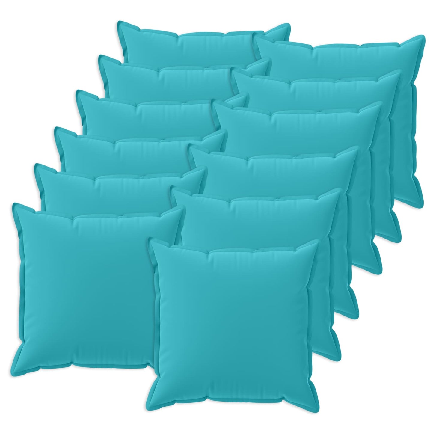 Kussensloop 12 st HOUTEN Turquoise 45 x 45 cm Polyester