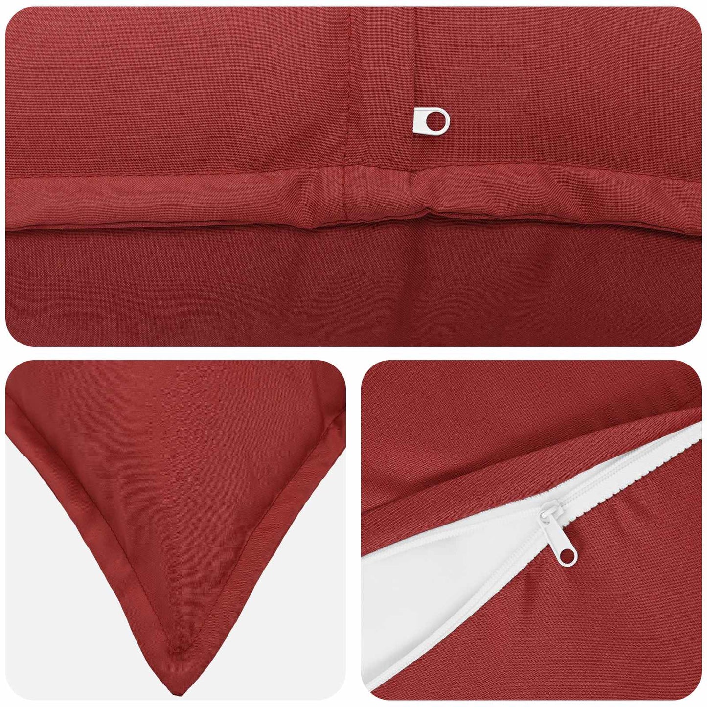 Kussensloop 2 st HOUTEN Wijnrood 45 x 45 cm Polyester
