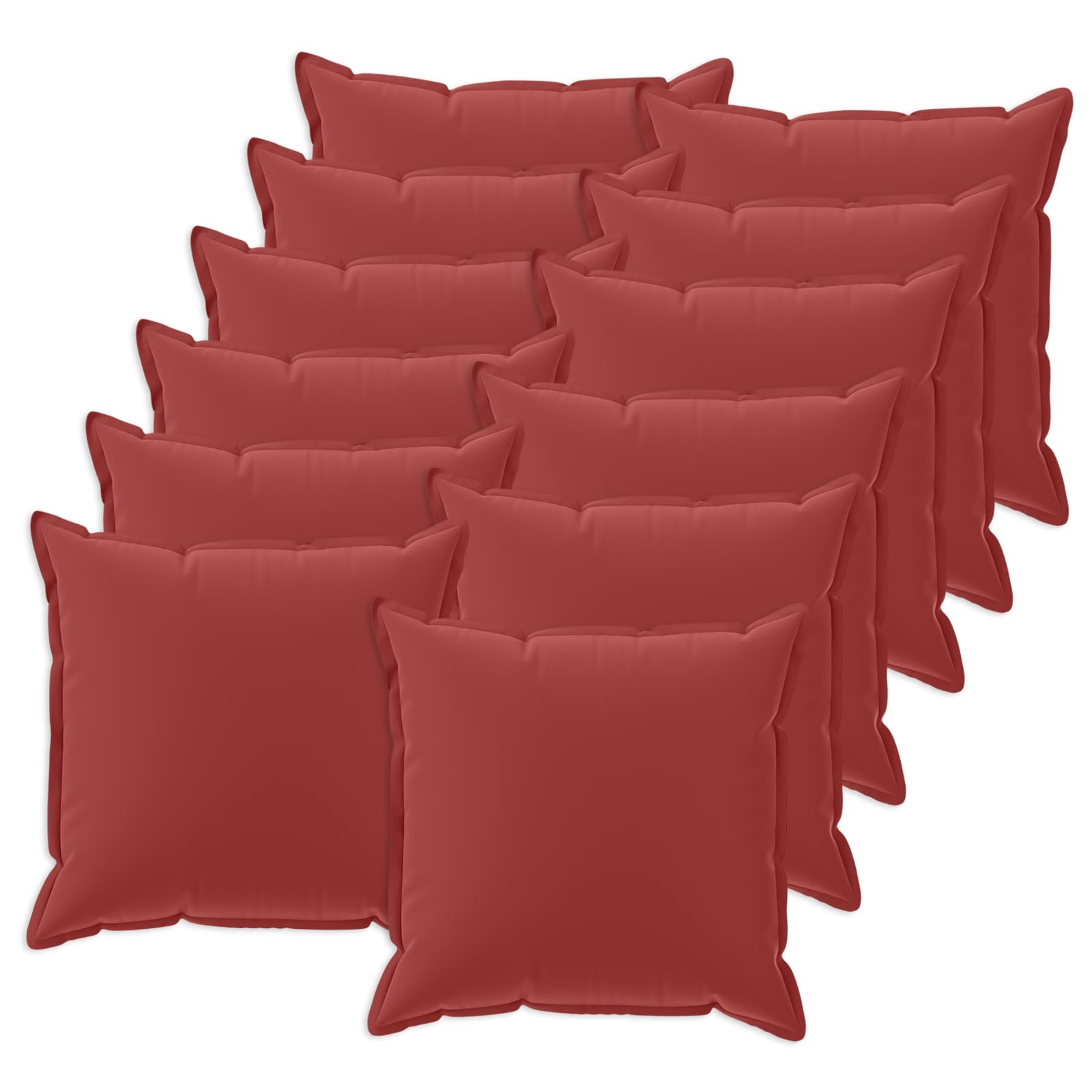 Kussensloop 12 st HOUTEN Wijnrood 45 x 45 cm Polyester
