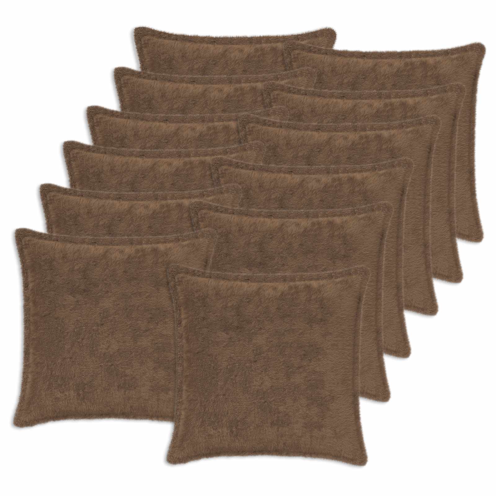 Kussensloop 12 st HOUTEN Licht Bruin 45 x 45 cm