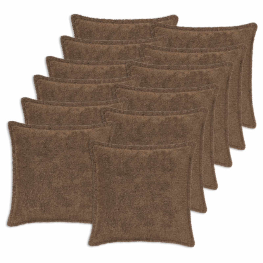 Kussensloop 12 st HOUTEN Licht Bruin 45 x 45 cm