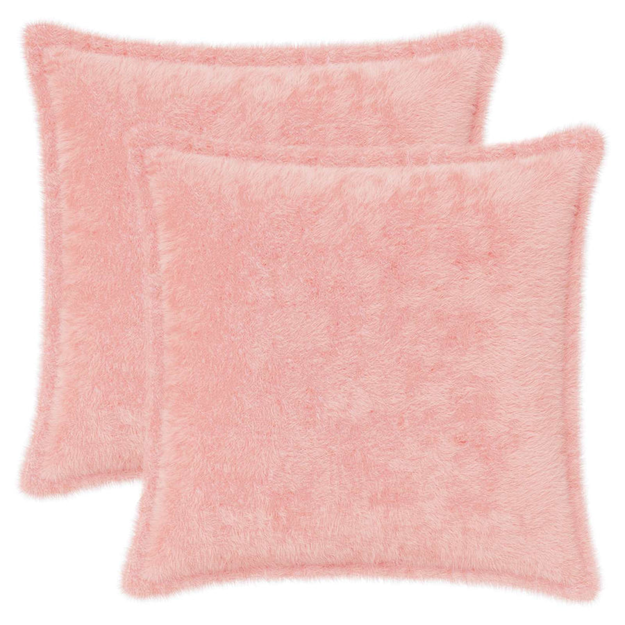 Kussensloop 2 st HOUTEN Roze 45 x 45 cm Nep Konijnenbont