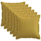 Kussensloop lichtgroen 50x50 cm 6 stuks faux linnen