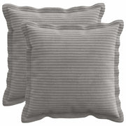 Kussensloop 50 x 50 cm lichtgrijs corduroy