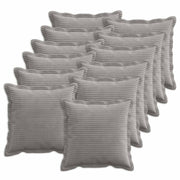 Kussenslopen 12 st lichtgrijs corduroy 50x50 cm