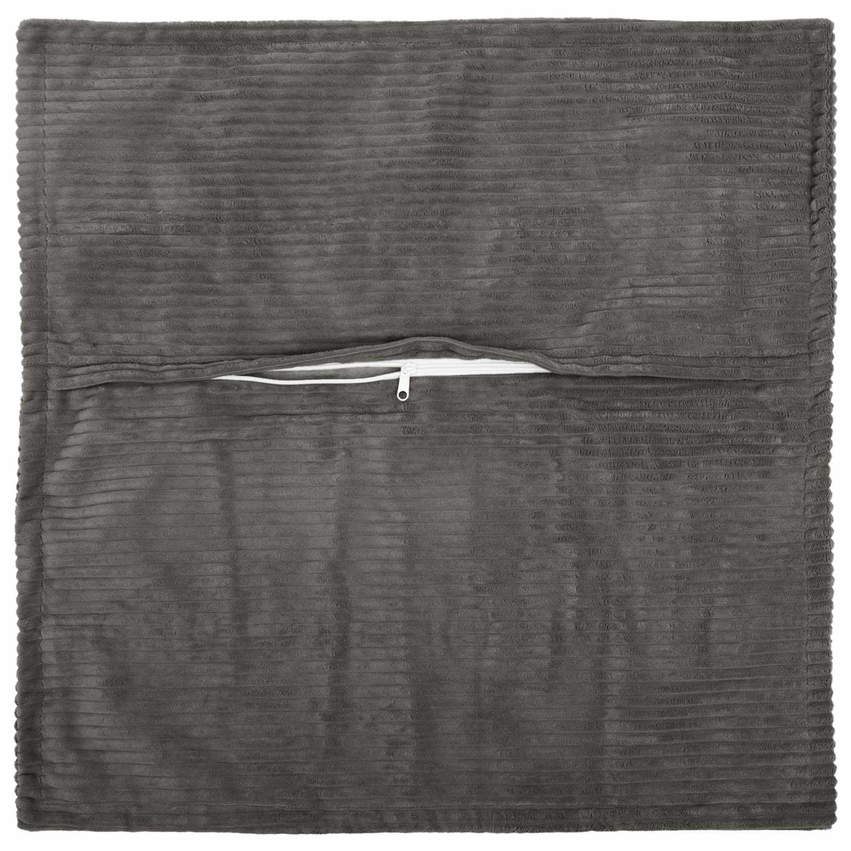 Kussensloop 2 st HOUTEN Donkergrijs 50 x 50 cm corduroy