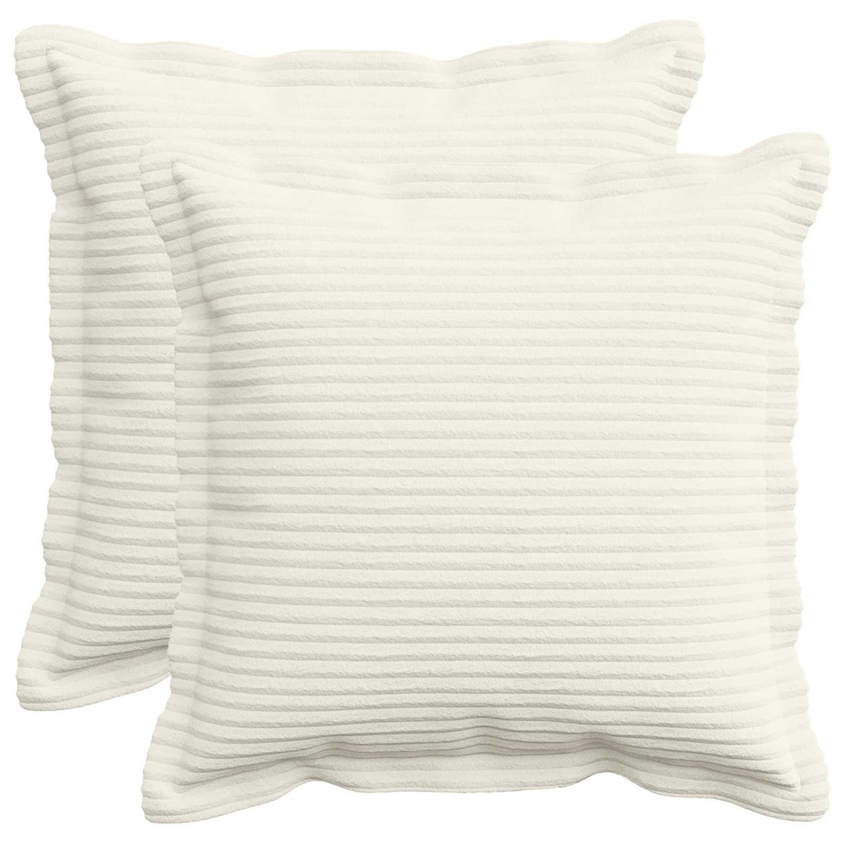 Kussensloop 2 st HOUTEN Crèmekleurig 50 x 50 cm corduroy