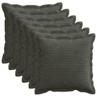 Kussenhoes 6 st antraciet 50x50 cm corduroy