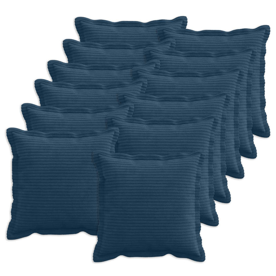 Kussensloop 12 st HOUTEN Marineblauw 50 x 50 cm corduroy