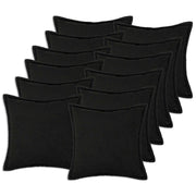 Kussensloop 50 x 50 cm bouclé zwart set van 12