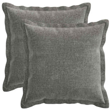 Kussensloop 2 st HOUTEN Donkergrijs 50 x 50 cm Chenille Stof