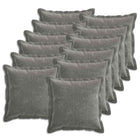 Kussensloop 50 x 50 cm donkergrijs chenille