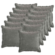 Kussensloop 50 x 50 cm donkergrijs chenille