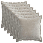 Kussensloop 6 st lichtgrijs 50x50 cm chenille polyester