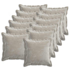 Kussensloop 12 stuks lichtgrijs 50x50 cm chenille