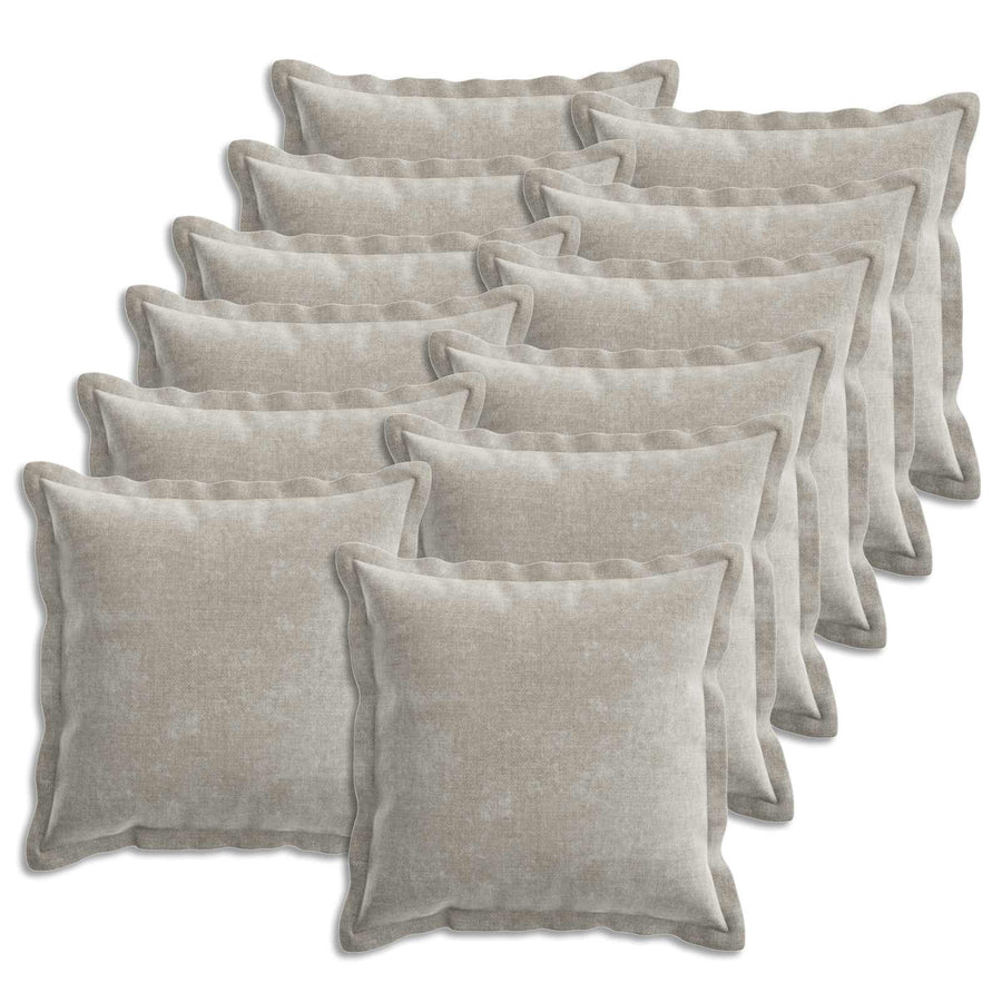 Kussensloop 12 st HOUTEN Lichtgrijs 50 x 50 cm Chenille Stof