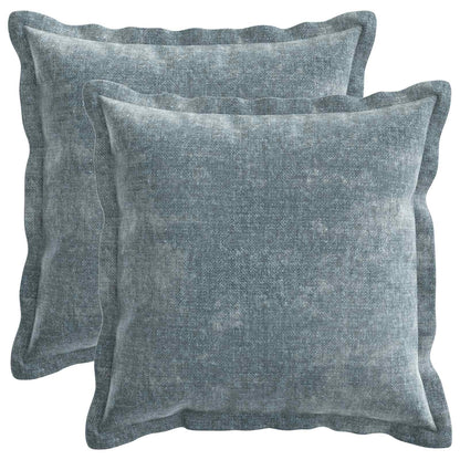 Kussensloop 2 st HOUTEN Lichtblauw 50 x 50 cm Chenille Stof