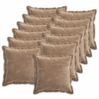 Kussensloop 50x50 cm bruin chenille (12 st)