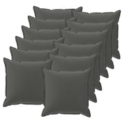 Kussenslopen 12 stuks antraciet 50 x 50 cm polyester